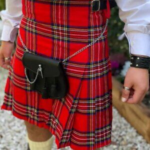 Authentic Red Scottish Tartan Kilt Irish Plaid Outlander Festival Men Kilts NEW